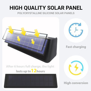 照明器具モダンソーラー屋外ウォールライト屋外装飾モダンLedウォールランプ屋外ウォールライト - Product Image 4