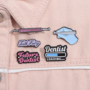 Serie DE SALUD Dental, alfileres esmaltados, broches bonitos de dientes de dibujos animados, insignia de solapa, ropa, mochila, Pin, regalo, joyería para amigos de dentista - Product Image 5