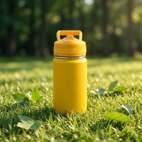 Bouteille d'eau isotherme à double paroi en acier inoxydable de 12 oz, personnalisée Jiahe016, portable, avec bec verseur sportif, couvercle en silicone, sans BPA, anti-fuite