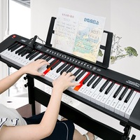 BDMUSIC Portable 61-Key Electronic Piano Keyboard with 200 Rhythms & Tones Educational Music Synthesizer for Beginners