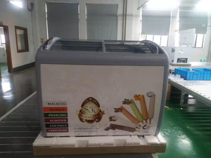 260l Curved Glass Doors Commercial Display <b>Freezer</b> for Ice Ddh-260x Commercial <b>Freezer</b> - Product Image 2
