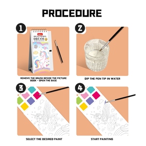 Calendrier de coloriage alimentaire et aquatique Princesse pour tout-petits – Activité de peinture sans désordre sur papier artistique – Cadeau d'activités artistiques et créatives pour enfants de 4 à 8 ans - Product Image 3