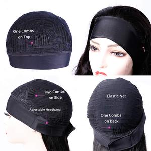 Unky人发头带体波假发廉价巴西雷米人发非花边机自制假发黑色女性现货 - Product Image 2