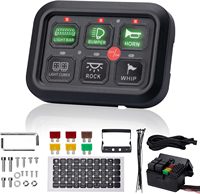 Panneau d'interrupteur 6 gangs universel 12V boîtier de commande de panneau d'interrupteur automatique à intensité variable ON-OFF LED Pod d'interrupteur pour voiture camion bateau ATV