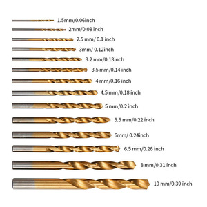 Twist <b>Drill</b> <b>Bit</b> Set 99pcs Titanium Plated Gold Finish For Metal Drilling In Black <b>Box</b> Pack - Product Image 3