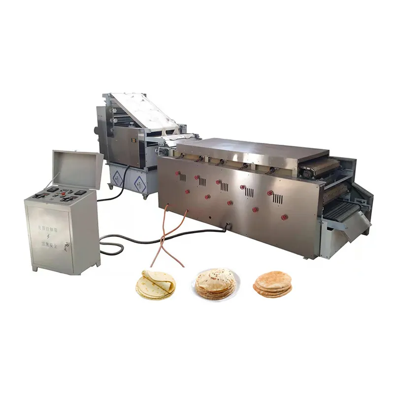 Alta capacidade completa linha automática para pão árabe Naan Roti Shawarma Lavash comercial máquina de pão pita