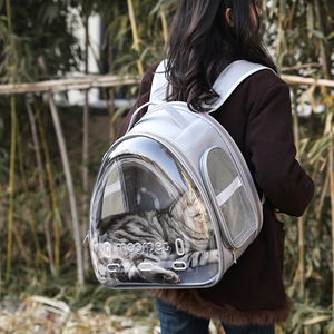 <b>Cat</b> carrier, pet bag, portable hand-held <b>backpack</b>, space capsule-shaped transparent and breathable <b>cat</b> pet supplies - Product Image 2