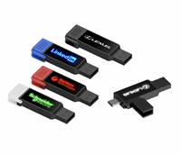Nouvelle conception Usb cadeau lumière LED logo 2 en 1 Type C Clé USB C avec logo lumineux coloré, Nouveau TYPE C Clé USB 32 Go 64 Go
