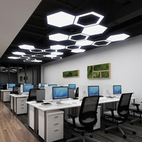 Lampes Suspendues Led Modernes Tube de Mur Led Lumière Linéaire Plafond Hexagonal Lustre Lumière