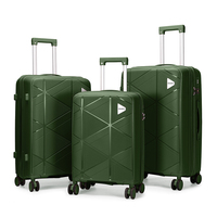 Valise OMASKA avec logo personnalisé, 20, 24, 28 pouces, doublure en polyester imperméable, poignée, fermeture éclair, valise de voyage en PP pour affaires