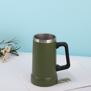 Chope à bière en acier inoxydable à double paroi de 24oz avec poignée Style brésilien de grande capacité pour les fêtes chaudes ou froides - Product Image 4