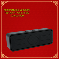 Speaker Mini Portabel 5.0 Nirkabel dengan Lampu LED, AUX, USB, Kartu TF untuk Luar Ruangan dan Dalam Ruangan