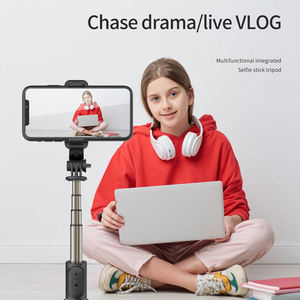 TOKQI-<span class=keywords><strong>Q03</strong></span> Perche à <span class=keywords><strong>selfie</strong></span> 3-en-1 : Trépied extensible, support pour diffusion en direct et télécommande sans fil pour téléphone - Product Image 5