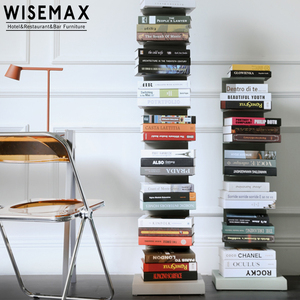 WISEMAX FURNITURE Nuovo Design Libreria per Soggiorno <span class=keywords><strong>con</strong></span> Struttura in Metallo, <span class=keywords><strong>Scaffale</strong></span> in Acciaio, Librerie Trasparenti in Vendita - Product Image 4