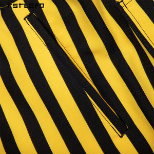 Pantalones Cortos Casuales para Hombre, Transpirables y Ecológicos, Amarillos y Negros, para Playa, Verano, con Cintura Elástica y Bolsillos - Product Image 2