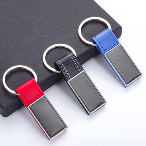OEM <b>Custom</b> 3D Metal Leather Keychain Home Car <b>Key</b> Holder Customization Luxury Faux PU Leather <b>Key</b> Chain - Product Image 2
