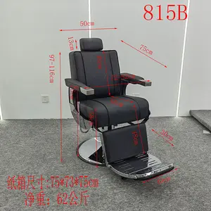 Cadeira de barbeiro luxuosa e confortável de equipamentos de barbeiro de fábrica com novo design profissional