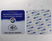 Carte NFC Google Review en acrylique, programmable, impression de logo personnalisé, patch adhésif étanche, OEM ODM pour les propriétaires de marques