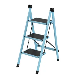 150KG max load professional ladder manufactures heavy duty steel frame wide step portable steel step ladder