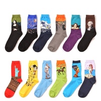 Chaussettes fantaisie amusantes et colorées pour femmes, chaussettes habillées en coton peigné pour hommes, faible MOQ, vente en gros