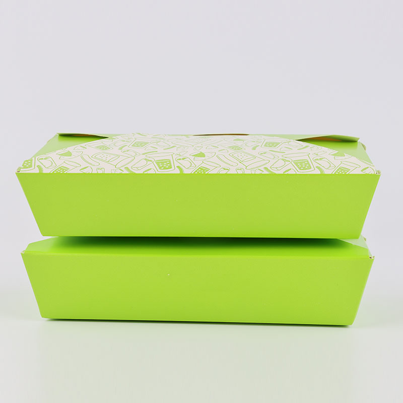 Wholesale custom takeaway lunch bread packing boxes take out fast food delivery packaging container paper box
