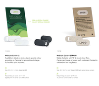 Curseur de couverture de webcam pour ordinateur portable avec logo personnalisé, papier kraft, carton, autocollant de couverture de confidentialité, bloqueur de diapositives