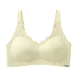 Soutien-gorge sans couture de haute qualité pour femme, bretelles réglables, motif uni, bonnets fixes, design croisé inversé pour une respirabilité optimale - Product Image 6