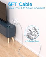 Kabel ekstensi 4 cara Surge dilindungi Lead dengan slot USB Multi Plug kabel ekstensi Power Strip dengan sakelar ganda