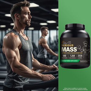 Emballage personnalisé - Poudre de protéines <span class=keywords><strong>Serious</strong></span> <span class=keywords><strong>Mass</strong></span> Weight Gainer avec créatine, vitamines et minéraux pour la construction musculaire et la récupération - 6 lb - Product Image 5