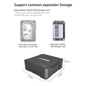 AK3 Mini Win10 Intel <span class=keywords><strong>Apollo</strong></span> <span class=keywords><strong>Lake</strong></span> <span class=keywords><strong>Celeron</strong></span> <span class=keywords><strong>J3455</strong></span> 6GB DDR3L RAM 64GB EMMC ROM Triple pantalla compacta Mini PC - Product Image 3