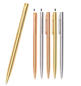 Bolígrafo personalizado de color dorado, promocional - Product Image 2