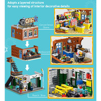 Série XMORK City, 1637 pièces, 2 en 1, atelier de réparation automobile, blocs de construction, jouets d'architecture DIY pour enfants, à des fins éducatives