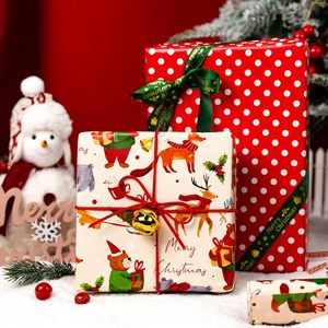 Christmas <b>Wrapping</b> <b>Paper</b> Bear Fox Design 17 In X 32.8 Ft Reversible Gift Wrap Holiday Craft Use - Product Image 3