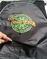 Sac à dos de sport promotionnel personnalisé 2026 en polyester écologique, réutilisable, recyclable, imperméable, avec cordon de serrage et poche zippée