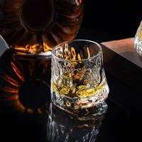 Vente chaude Bar Party Sublimation Classique De Luxe Soda-lime Verre Verres À Vin Spinning Tasses Gravure Logo Couleur Personnalisé