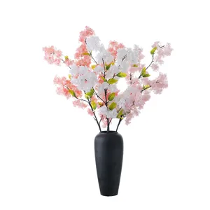 Pastoral Bunga Sakura Gantung Natal, Handmeade Menggantung Bunga Buatan untuk Dekorasi Cabang Pesta