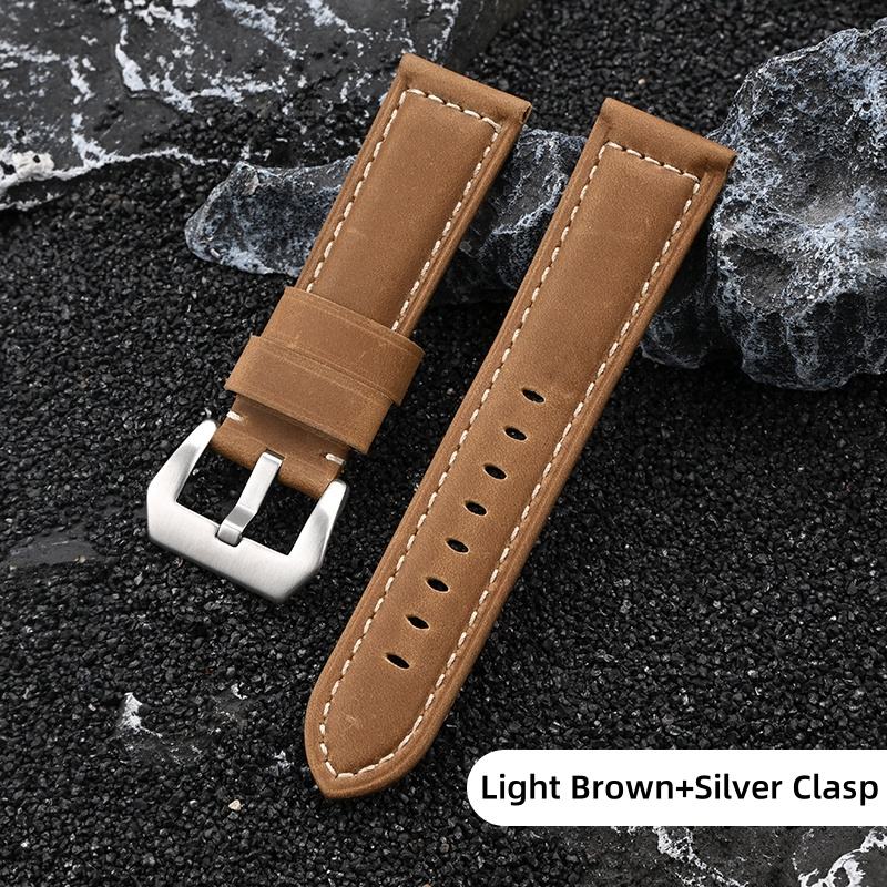 Marron clair + fermoir argenté