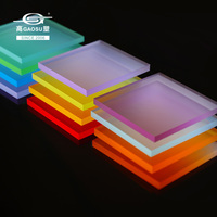 Plaque acrylique coulée dépolie anti-reflet de 3 mm, panneau PMMA translucide coloré pour écran de confidentialité et décoration de cloisons de bureau