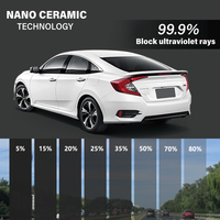 Rollo de 1.52*30m, 100% anti UV, película solar para autos con rechazo de calor HS5090, película protectora para parabrisas y ventanas de coche.