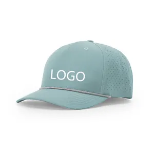 Chất lượng cao hiệu suất Golf Rope Trucker Hat độ ẩm-wicking sweatband Richardson 355 Laser đục lỗ Snapback Rope cap