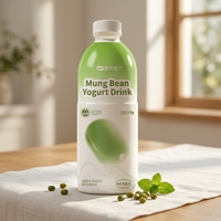 Boisson liquide sans conservateur, naturelle, à base de bactéries lactiques probiotiques de haricot mungo vert, fermentée et stérilisée, 0% de matières grasses, en bouteille
