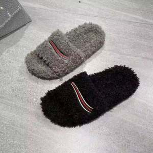 Chaussures femme 2025, pantoufles à plateforme, fourrées, avec broderie, chaudes - Product Image 5