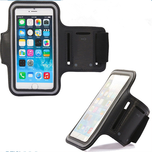 Factory Directly Supply Universal Adjustable Running Colorful Reflective Neoprene Phone Holder Waterproof Armband