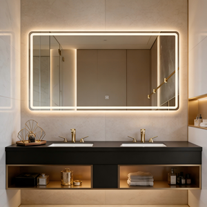<span class=keywords><strong>Espejo</strong></span> <span class=keywords><strong>de</strong></span> Baño LED <span class=keywords><strong>de</strong></span> Forma Irregular para Montar en la Pared, para Sala <span class=keywords><strong>de</strong></span> Estar o Dormitorio - Product Image 2