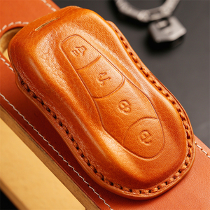 Housse de clé de voiture en cuir véritable pour Geely Binyue Boyue Borui accessoires Clés Coque de clé de voiture faite à la main - Product Image 5