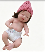 Poupée Reborn réaliste en silicone solide de 13 pouces, fonction boire et uriner, jouet de simulation bébé garçon/fille pour enfants, cadeau