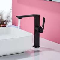 Robinet de lavabo de salle de bain en laiton sur mesure à poignée unique, design multifonctionnel anti-corrosion, finition chromée, mitigeur cascade