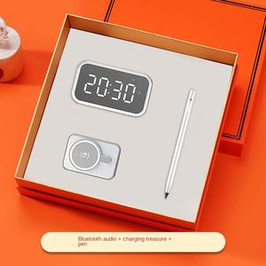 ערכת מתנה עסקית מותאמת אישית לפגישת שנה, מתנה הכוללת סוללת גיבוי ניידת של שיאומי, כוס תרמית מנייר, שעון, כבל נתונים, מתנה לעובדים. - Product Image 5