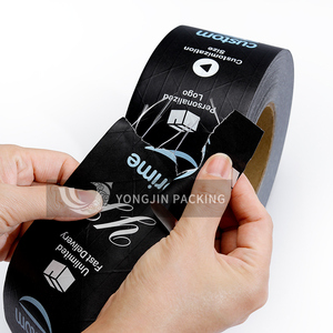 Impresión personalizada negro primer embalaje de <span class=keywords><strong>cinta</strong></span> de Papel Kraft de embalaje frágil logotipo personalizado adhesivo primer <span class=keywords><strong>cinta</strong></span> activada por agua - Product Image 1