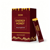 Bâtonnets de miel énergétique OEM - Miel royal avec une teneur élevée en vitamine C antioxydante pour soutenir l'immunité et la vitalité, 30 unités, étiquette personnalisée
